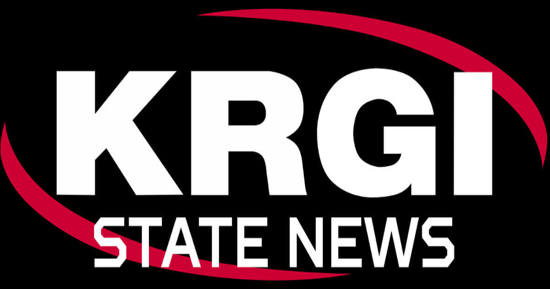 KRGI-AM Logo with the word weather below.